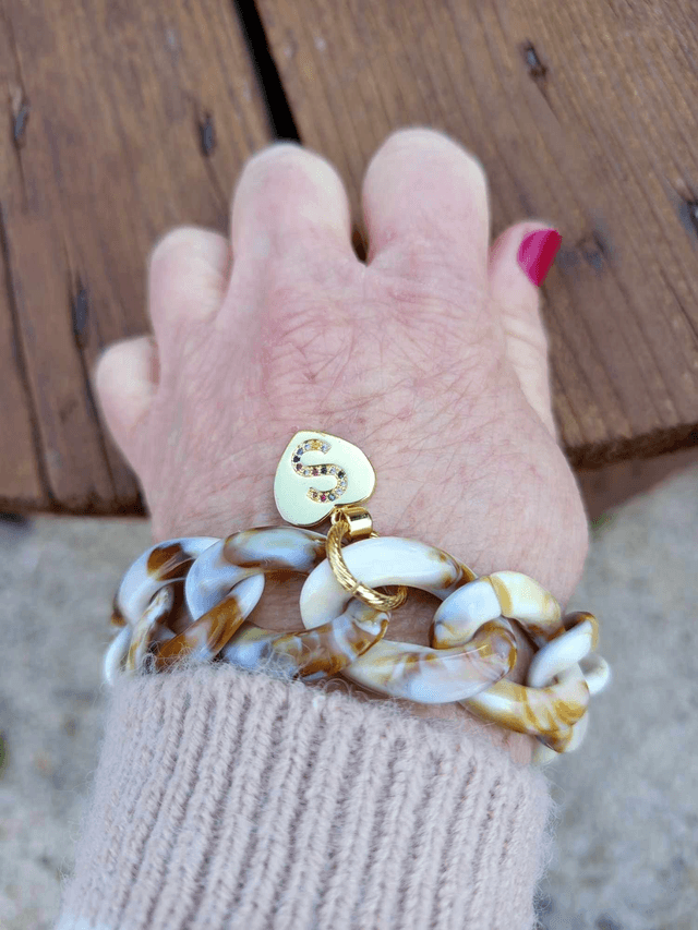 Bracelet gros maillons en acrylique Savaana