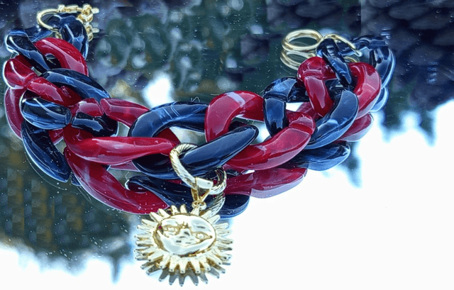 Bracelet gros maillons en acrylique Surya Kadi