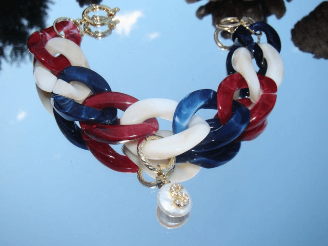 Bracelet gros maillons en acrylique Fraans