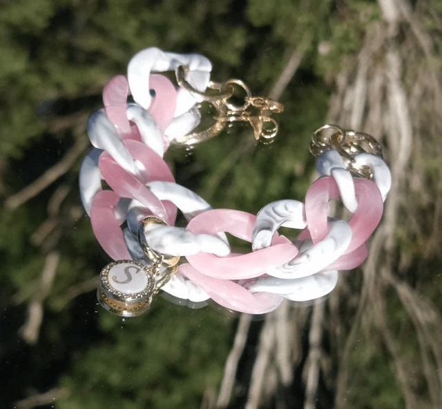  Bracelet gros maillons en acrylique Gulaabee