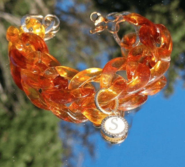 Bracelet gros maillons en acrylique Bhoora