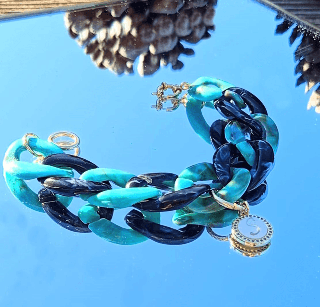 Bracelet gros maillons en acrylique Mairbal Tarkwaiz Chamak