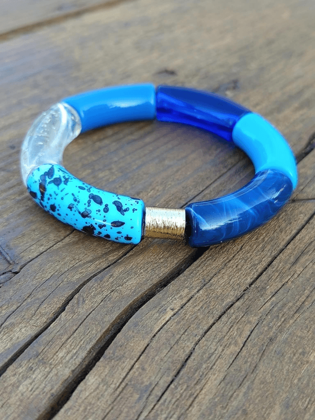 Duo de bracelet jonc perles tubes Neela