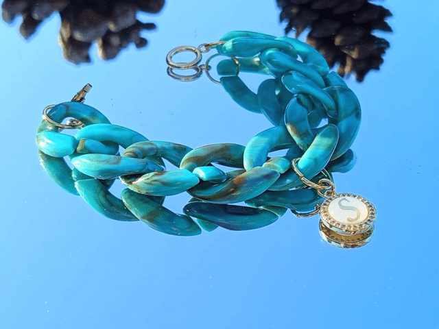  Bracelet gros maillons en acrylique Firoza