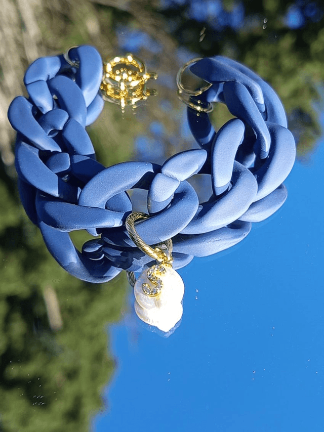 Bracelet gros maillons en acrylique Neelkamal
