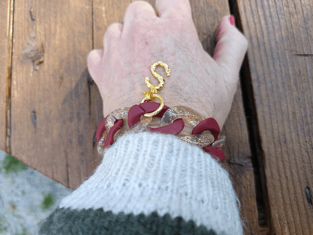 Bracelet gros maillons en acrylique Ruchika