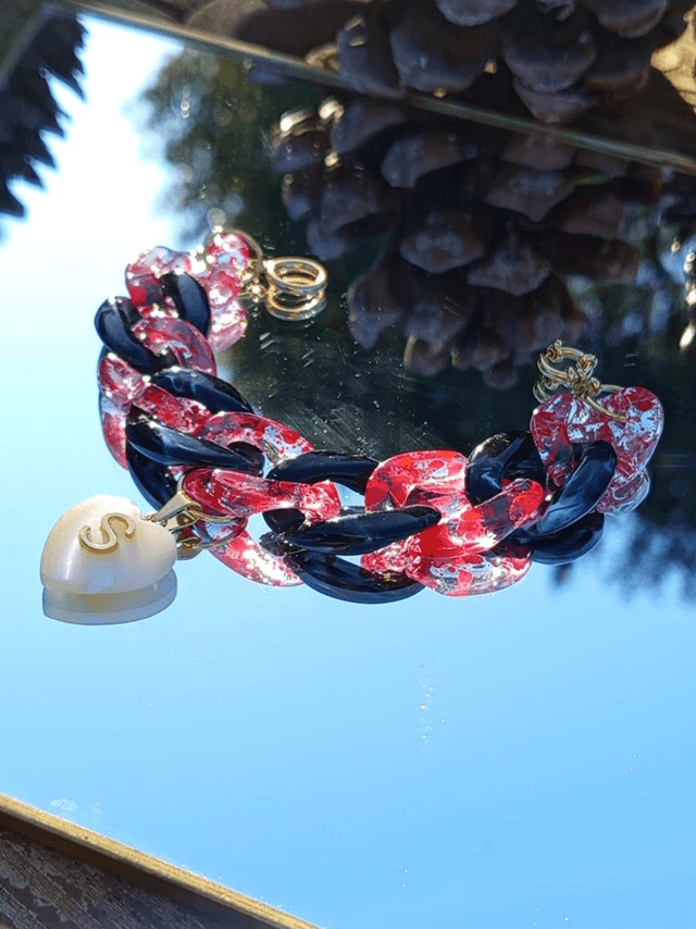 Bracelet gros maillons en acrylique Dil ka Bandhan
