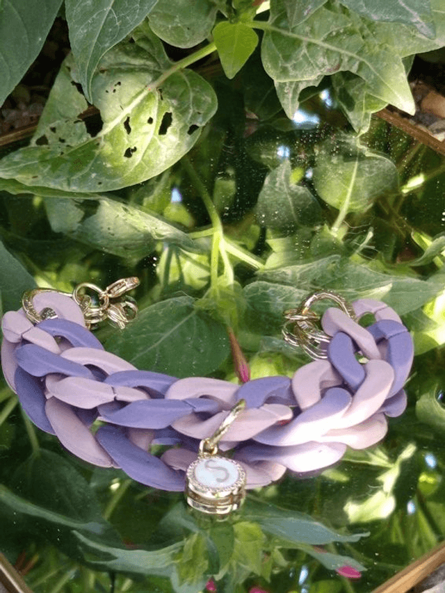 Bracelet gros maillons en acrylique Prya