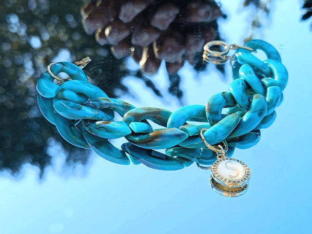  Bracelet gros maillons en acrylique Firoza