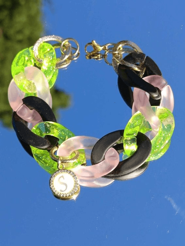 Bracelet gros maillons en acrylique Titli