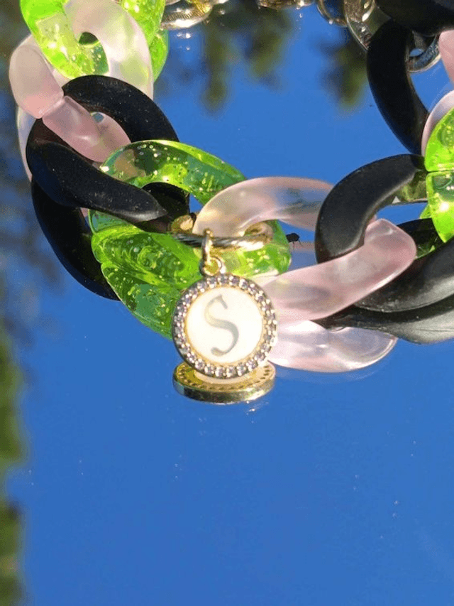 Bracelet gros maillons en acrylique Titli