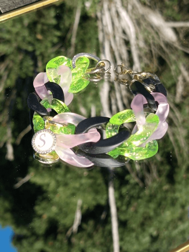 Bracelet gros maillons en acrylique Titli