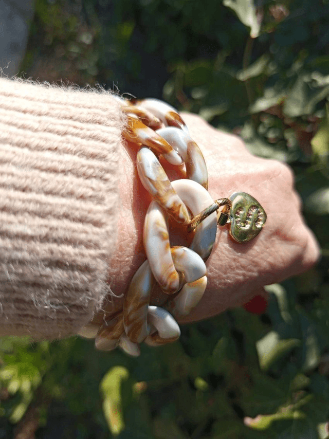 Bracelet gros maillons en acrylique Savaana