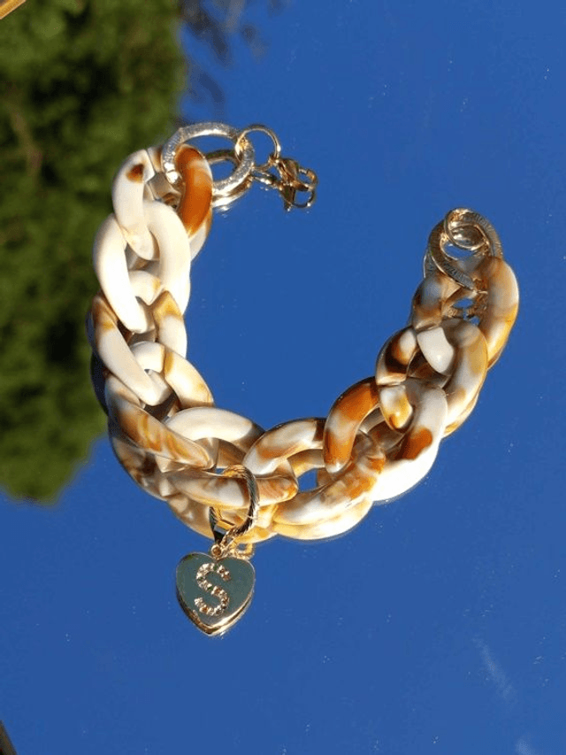 Bracelet gros maillons en acrylique Savaana