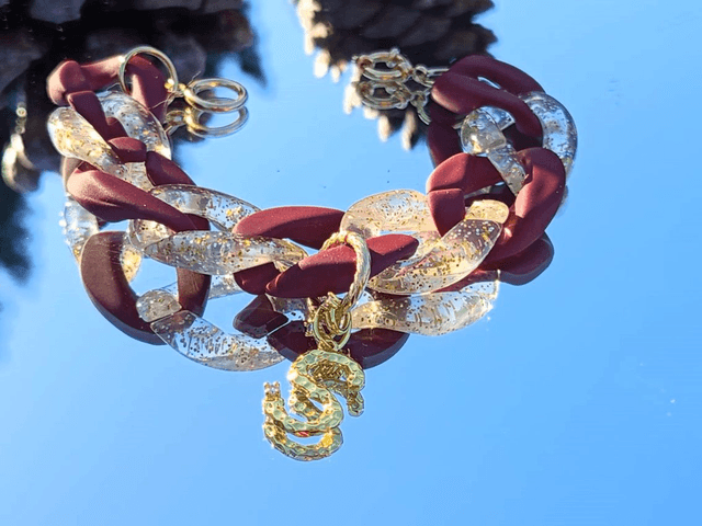 Bracelet gros maillons en acrylique Ruchika