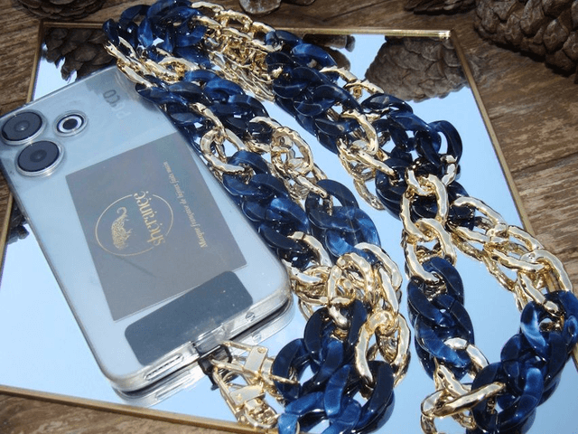 Bijou de téléphone gros maillons en  acrylique Sapno ka Jadoo