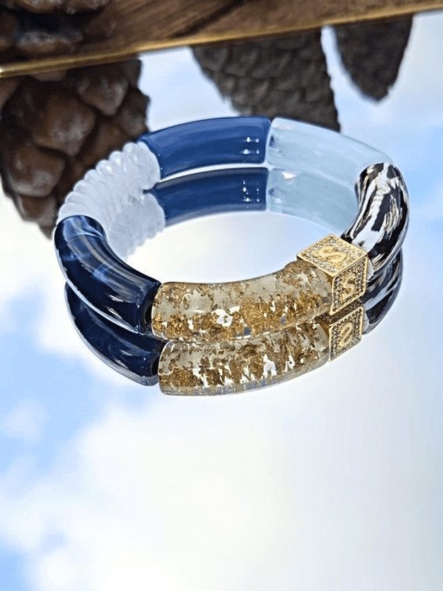 Bracelet jonc perles tubes acrylique léopard Indrani Chamakdaar Bandhan