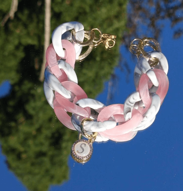  Bracelet gros maillons en acrylique Gulaabee