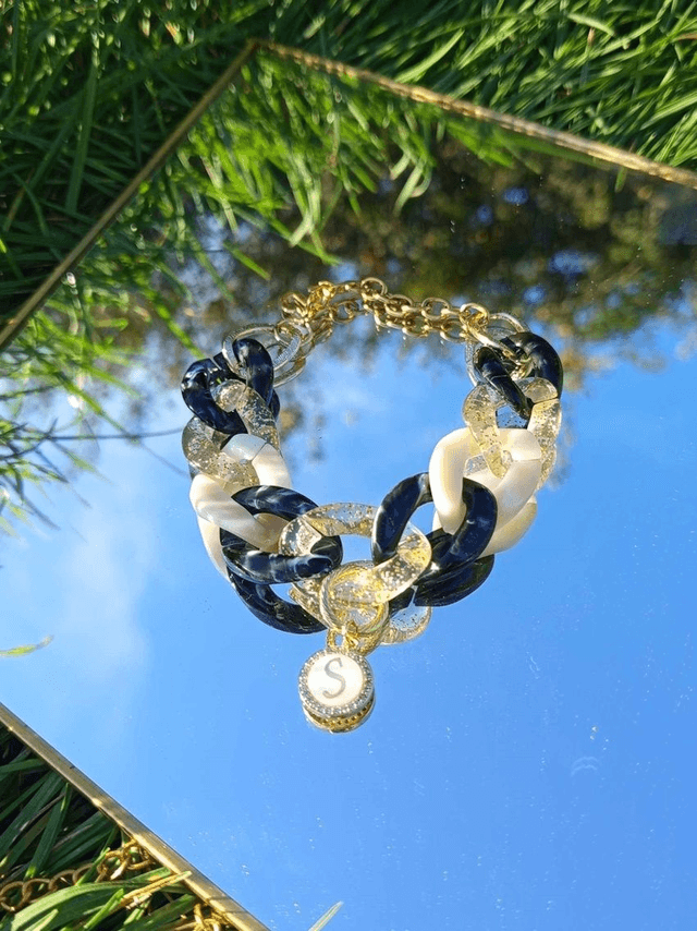 Bracelet gros maillons en acrylique Jaya