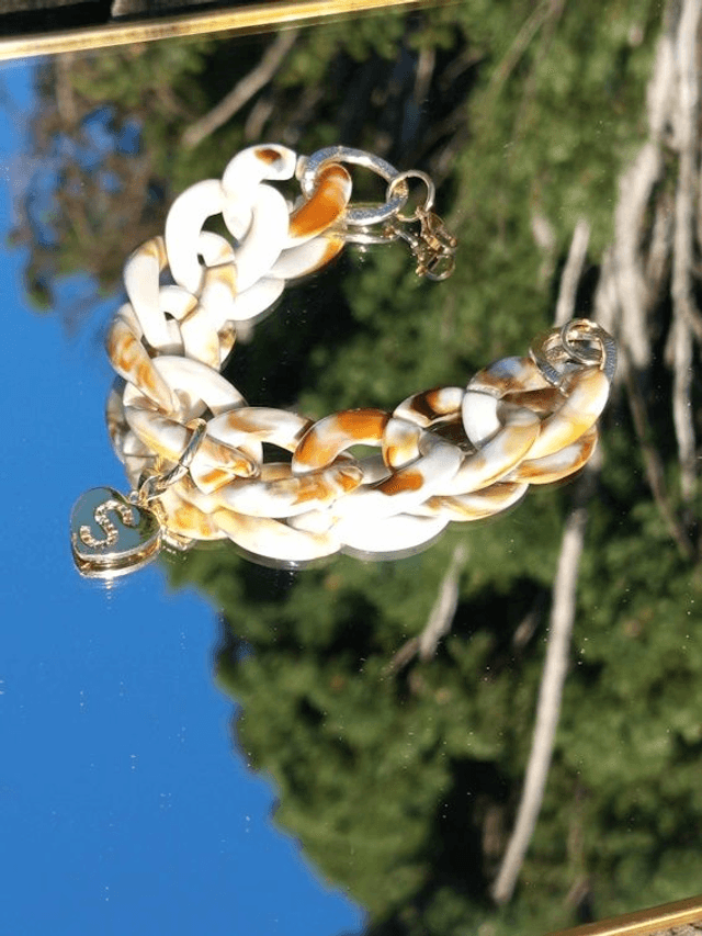 Bracelet gros maillons en acrylique Savaana