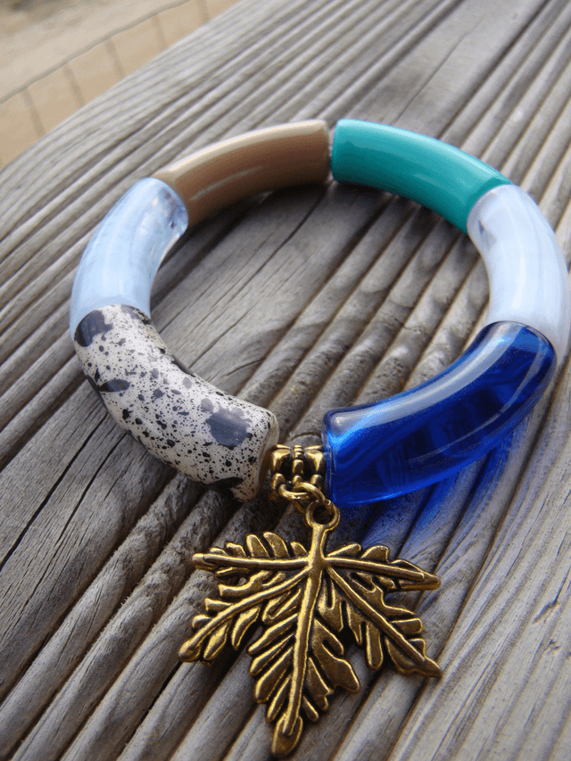 Duo de bracelet jonc perles tubes Nadi Ki Lahar