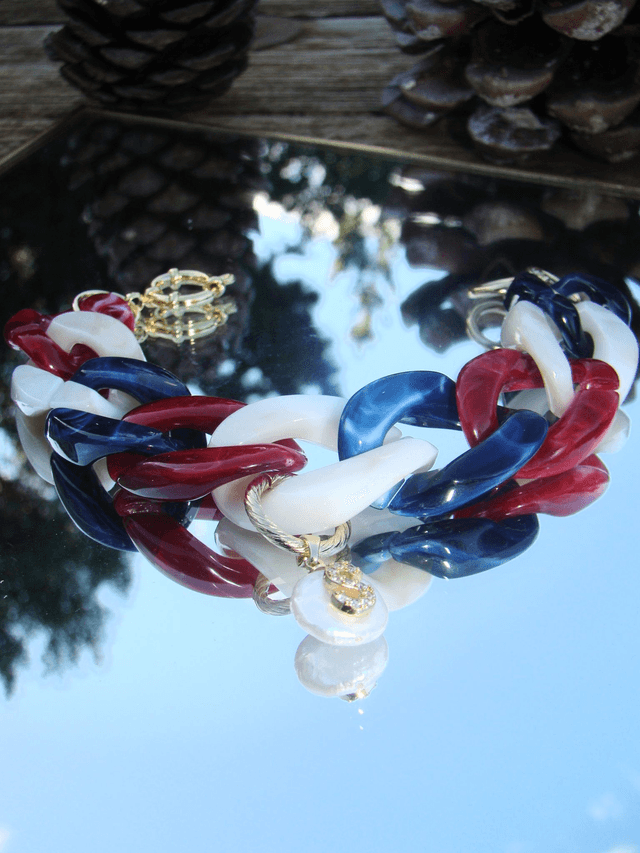 Bracelet gros maillons en acrylique Fraans