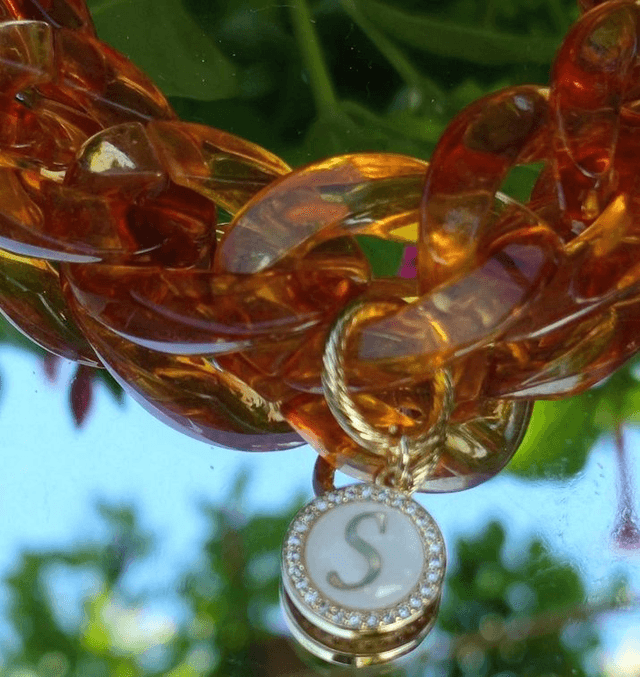 Bracelet gros maillons en acrylique Bhoora