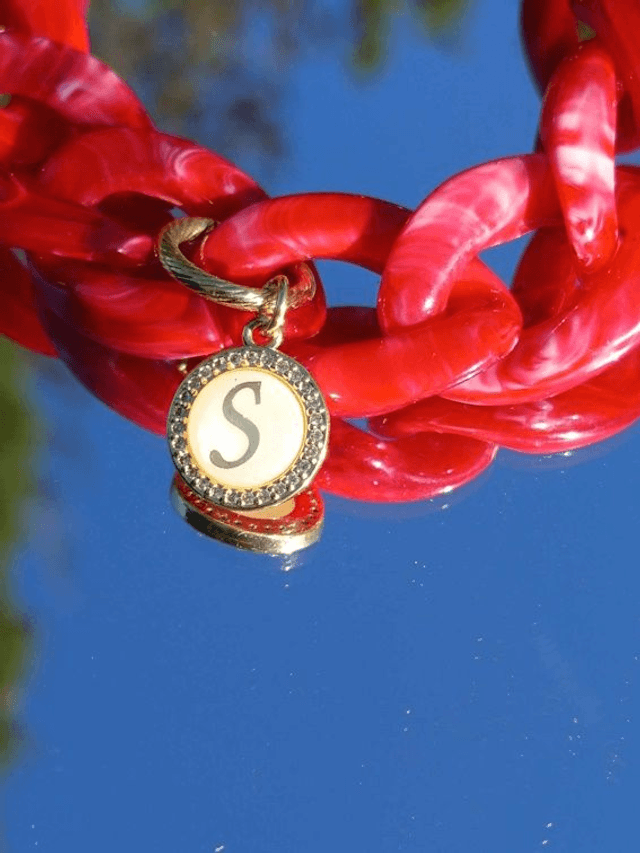 Bracelet gros maillons en acrylique Maanik