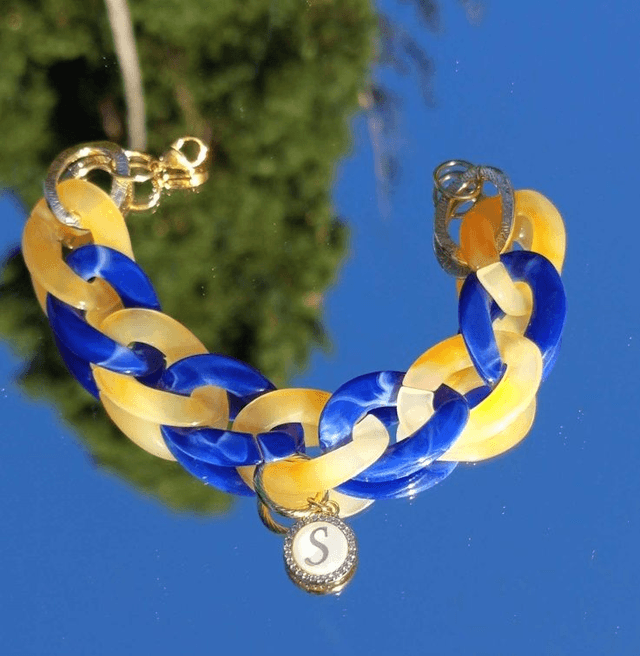 Bracelet gros maillons en acrylique Naarangee Nala