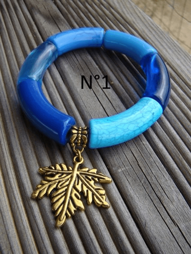 Duo de bracelet jonc perles tubes Neela