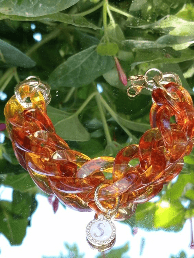 Bracelet gros maillons en acrylique Bhoora