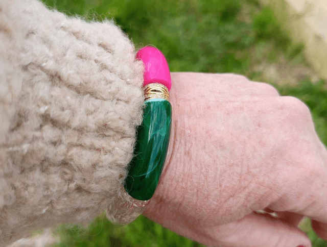 Duo de bracelet jonc perles tubes Haritima