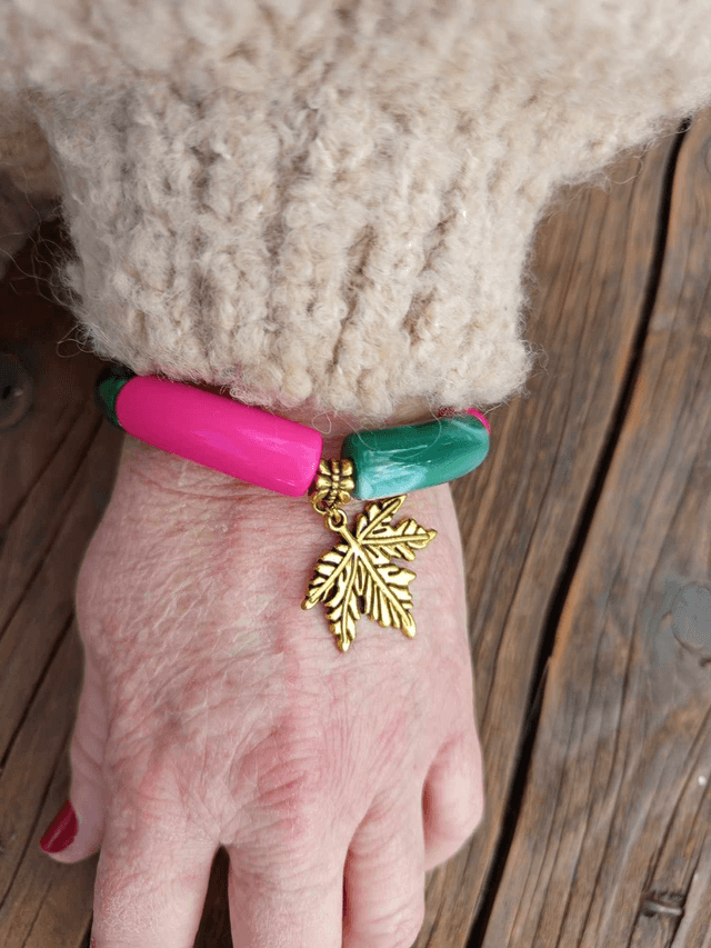 Duo de bracelet jonc perles tubes Haritima