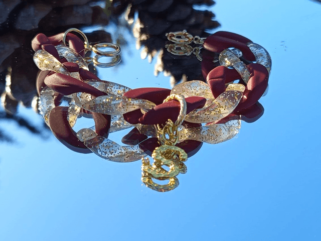 Bracelet gros maillons en acrylique Ruchika