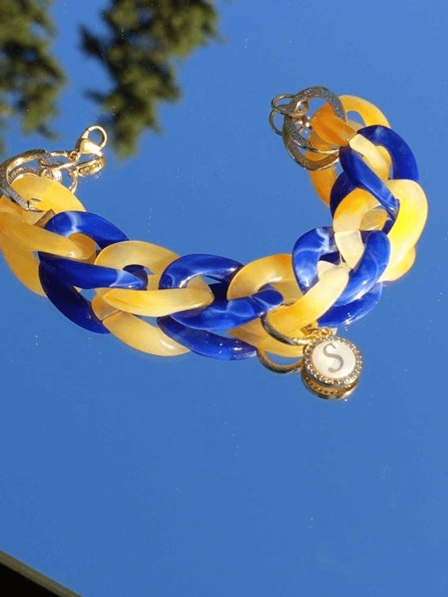 Bracelet gros maillons en acrylique Naarangee Nala