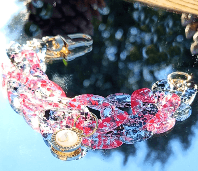 Bracelet gros maillons en acrylique Vishisht Shishtata