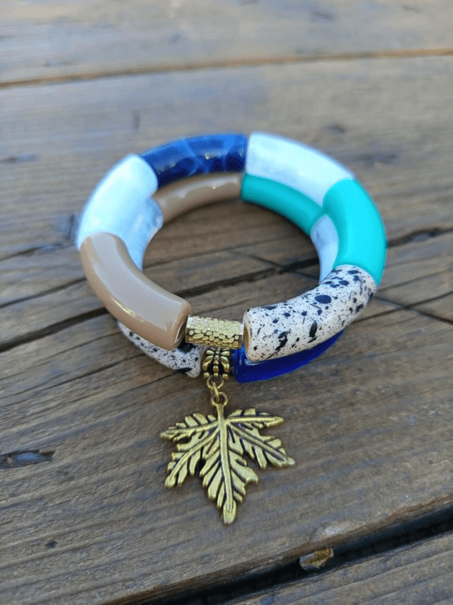 Duo de bracelet jonc perles tubes Nadi Ki Lahar