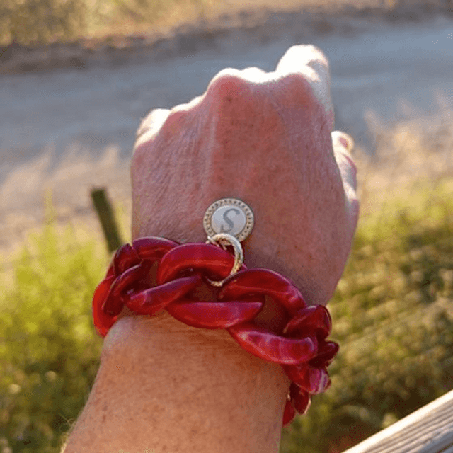 Bracelet gros maillons en acrylique Maanik