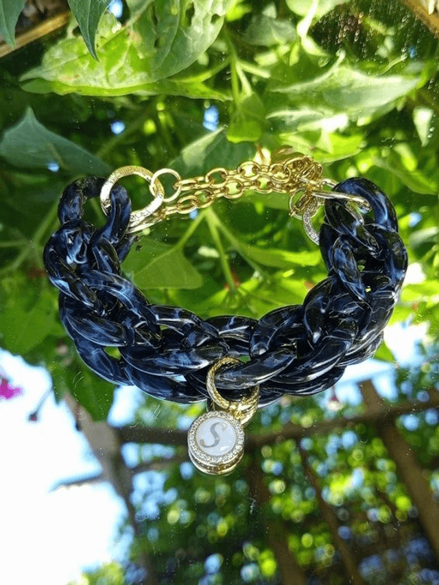 Bracelet gros maillons en acrylique Kaala