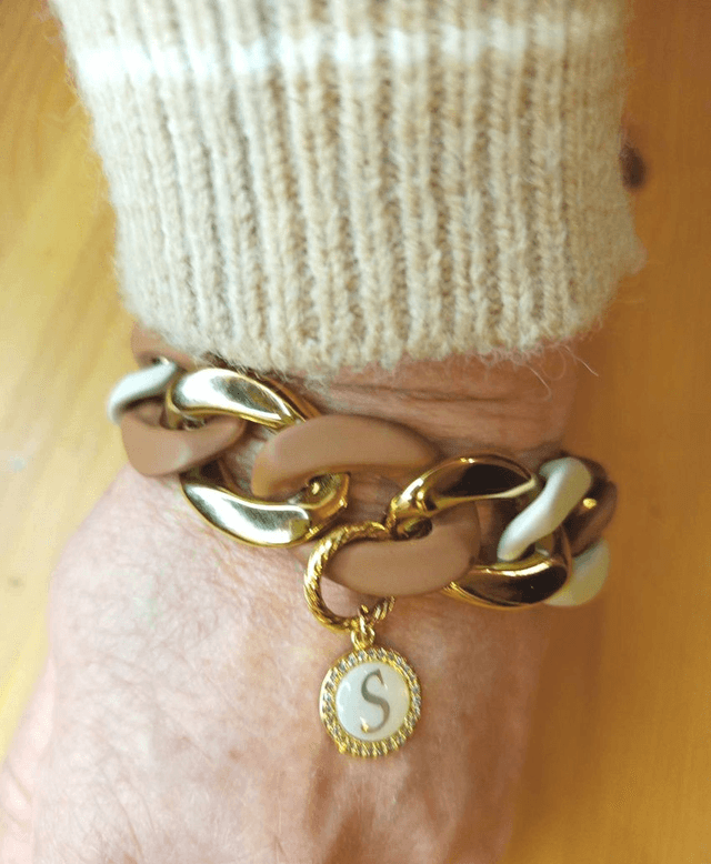  Bracelet gros maillons en acrylique Sangam