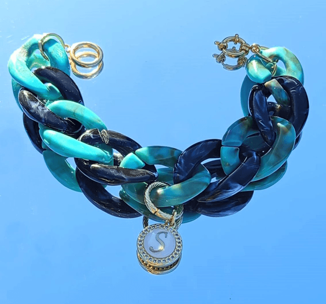 Bracelet gros maillons en acrylique Mairbal Tarkwaiz Chamak