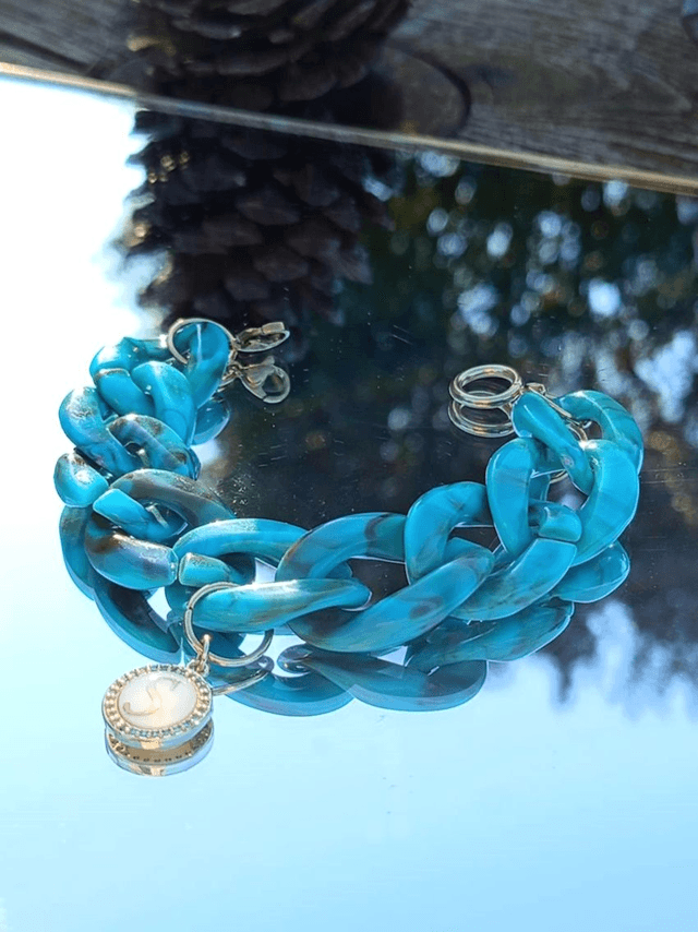  Bracelet gros maillons en acrylique Firoza