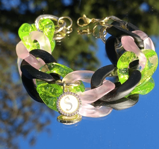 Bracelet gros maillons en acrylique Titli