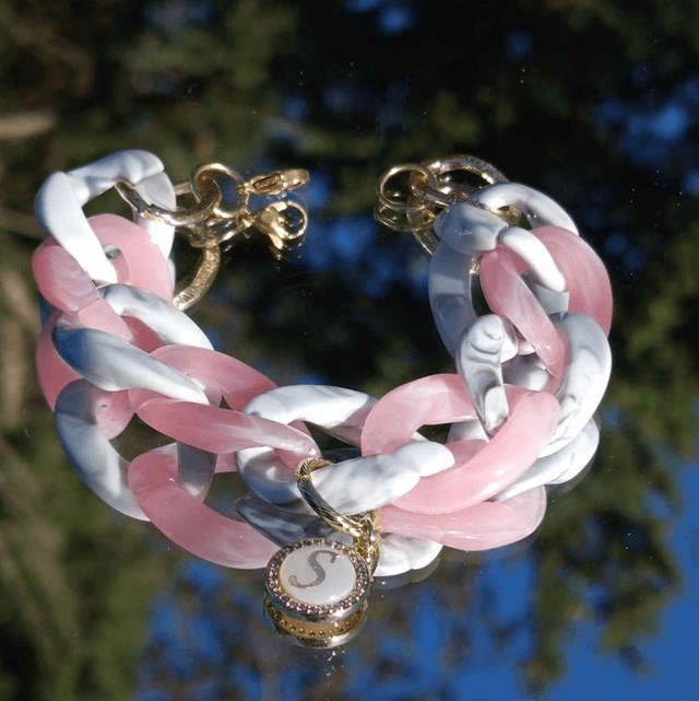 Bracelet gros maillons en acrylique Gulaabee
