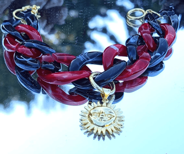 Bracelet gros maillons en acrylique Surya Kadi