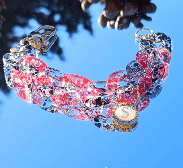 Bracelet gros maillons en acrylique Vishisht Shishtata