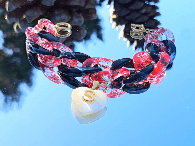 Bracelet gros maillons en acrylique Dil ka Bandhan