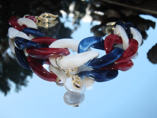Bracelet gros maillons en acrylique Fraans