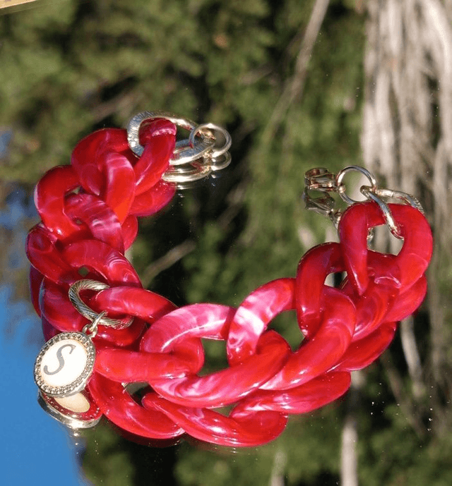 Bracelet gros maillons en acrylique Maanik