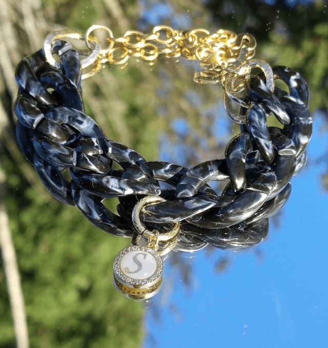 Bracelet gros maillons en acrylique Kaala
